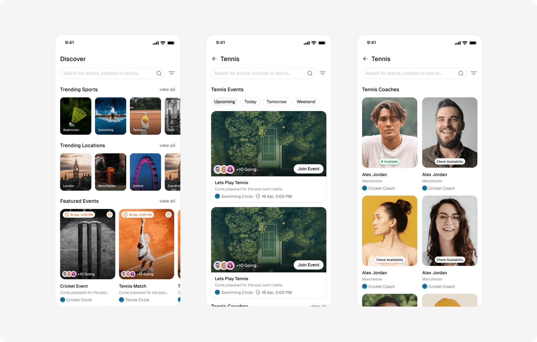 Tennis Circle events